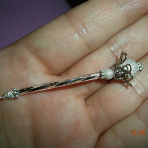 Tooth Fairy Wand, Princess Wand, Fairy Wand Silver Sparkle or Glittering Gold Silver Sparkle