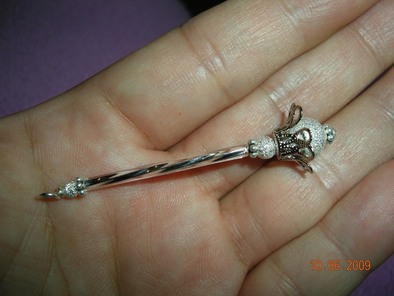 Tooth Fairy Wand, Princess Wand, Fairy Wand Silver Sparkle or Glittering Gold image 1