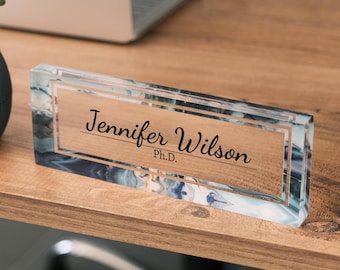 Phd Graduation Gifts, Doctorate Graduation Gift, Teacher Gifts, Phd Desk Name Plate, Phd Gift for Her, Name Plate for Desk,Phd Student Gifts
