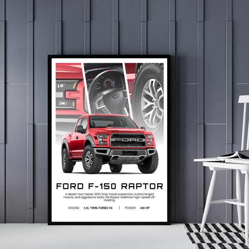 Ford Rapter Poster Car Poster Set: 35 Racing & Sportscar Prints - JDM Decor (digital ...