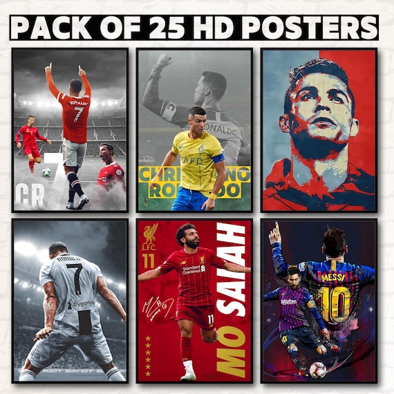 Ronaldo Messi Neymar Poster Set: Soccer Star Prints, Football Wall Art (Digital Download)