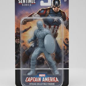captain america action figure 3d model image 2