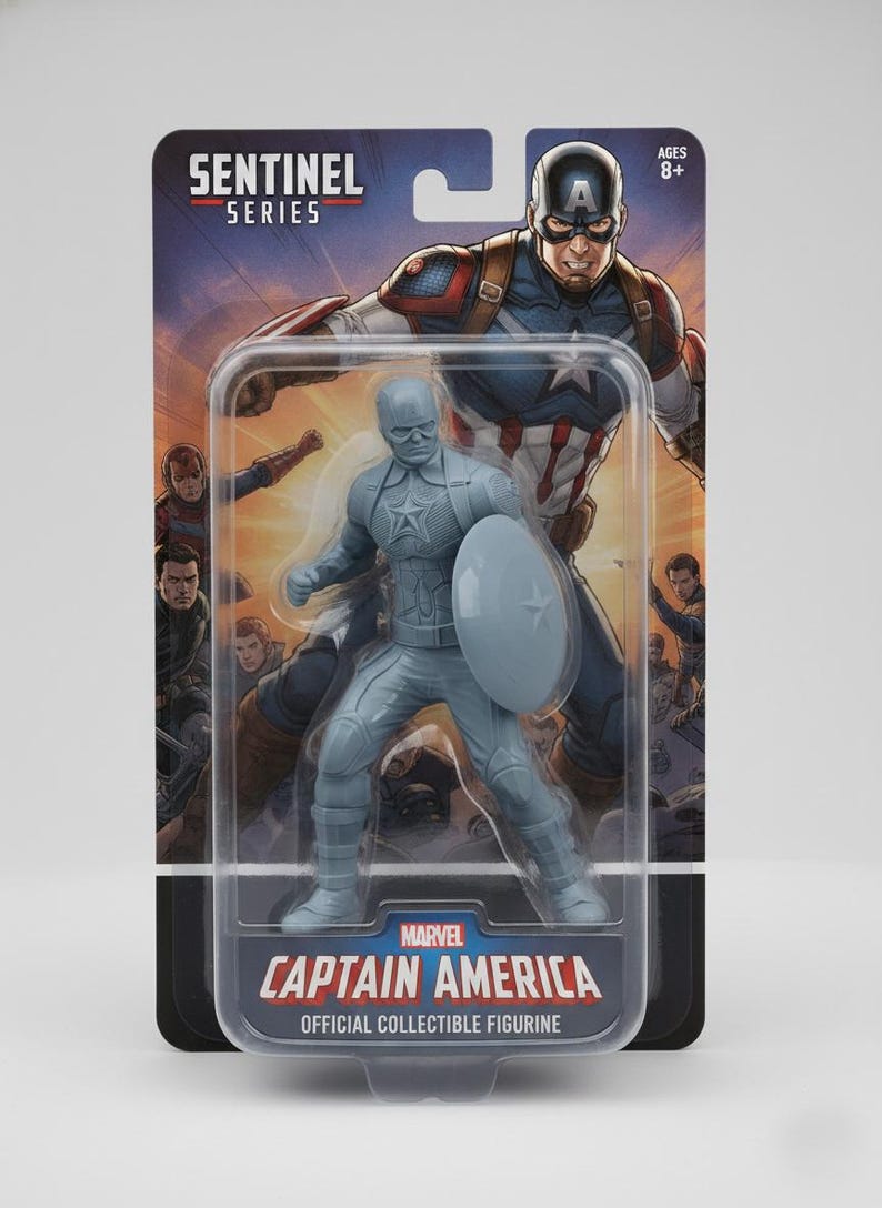 captain america action figure 3d model image 2