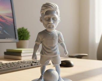 messi soccer player figurine 3d model