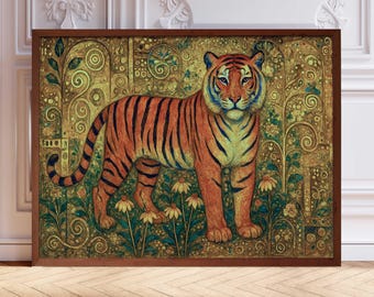 Modern Tiger Art Print: Bold Jungle Home Decor