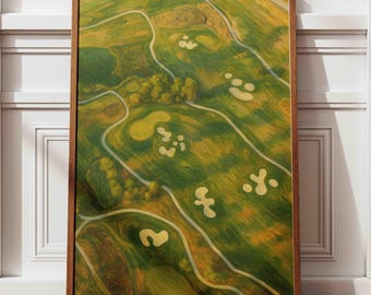 Vintage Golf Course Print: Retro Sports Art Poster
