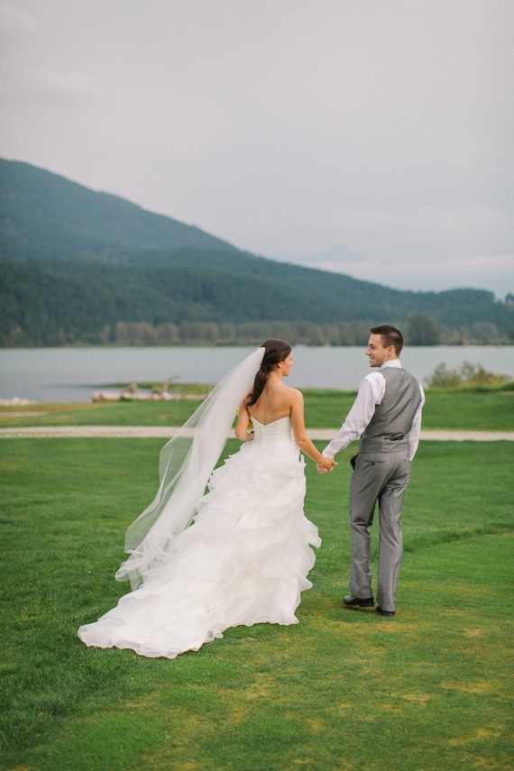 Ruth - Wedding Pearl Cape Veil - Cathedral Length