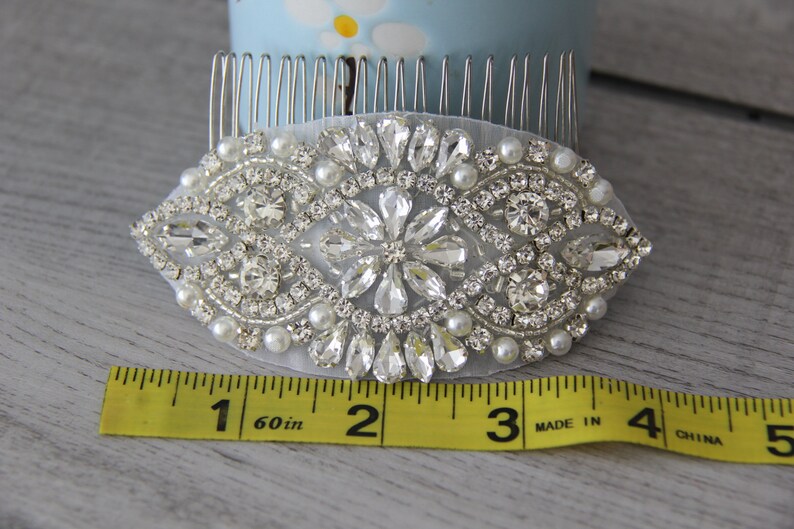 bridesmaid hair comb bridal hair comb Rhinestone applique hair comb wedding hair comb comb