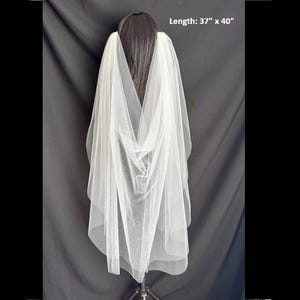 2 Tier Drape veil: cathedral veil, bridal veil, wedding veil, chapel veil, waltz veil, Boho style veil with blusher, soft sheer veil