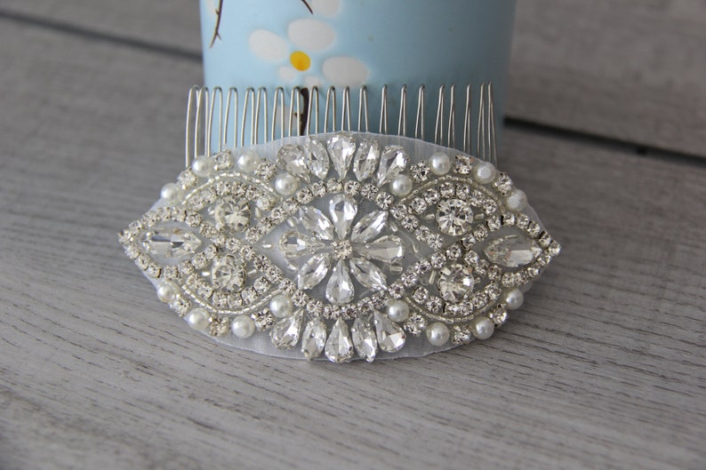 bridesmaid hair comb bridal hair comb Rhinestone applique hair comb wedding hair comb comb