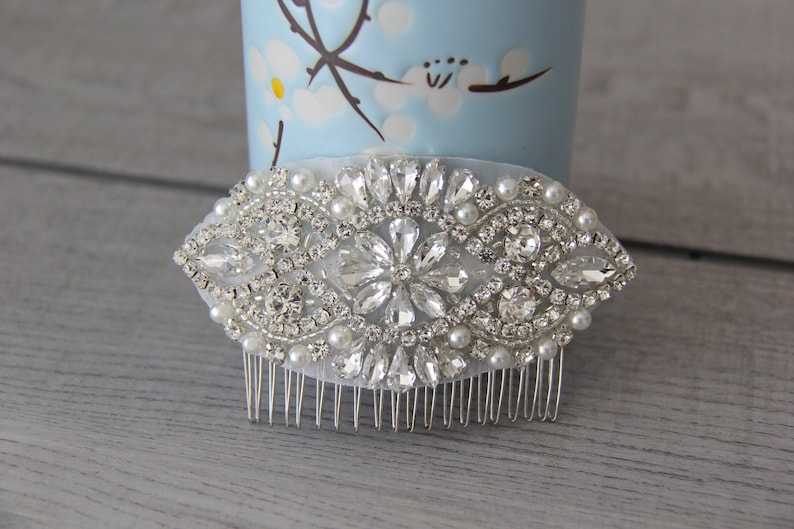 bridesmaid hair comb bridal hair comb Rhinestone applique hair comb wedding hair comb comb