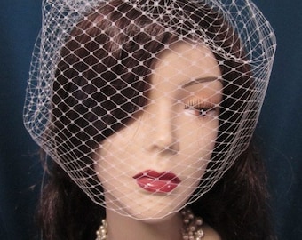 14 inches birdcage veil, bridal veil, wedding veil, french netting