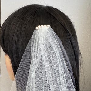 Swarovski Pearl Drape Veil Add-On: Bridal Veil Accessory