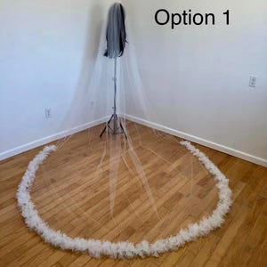 3D Floral Cathedral Veil: Elegant Bridal Statement Veil