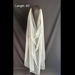 Minimalist short bohemian drape wedding veil