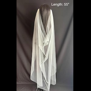 Drape veil, cathedral veil, bridal veil, wedding veil, chapel veil, waltz veil, bohemian veil, Boho style veil, soft veil, sheer veil