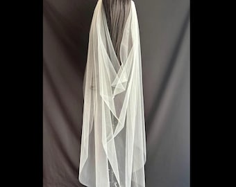 Drape veil, cathedral veil, bridal veil, wedding veil, chapel veil, waltz veil, bohemian veil, Boho style veil, soft veil, sheer veil