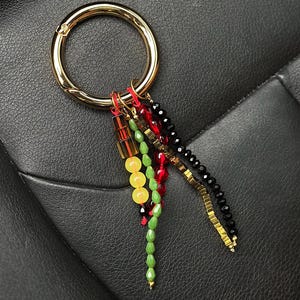 Gold purse charms, Bag charm, Stud charm purse, Beaded bag charm, Handbag charms, Boho bag charms, Handmade bag charm, Bag accessories