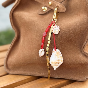 Kawaii Schlüsselanhänger, Muschel Schlüsselanhänger, Sunrise Muschel Taschenanhänger, Taschenanhänger, Geldbörse Taschenanhänger, Muschel Schlüsselanhänger, niedlicher Schlüsselanhänger, Vintage Schlüsselanhänger