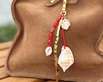 Kawaii Schlüsselanhänger, Muschel Schlüsselanhänger, Sunrise Muschel Taschenanhänger, Taschenanhänger, Geldbörse Taschenanhänger, Muschel Schlüsselanhänger, niedlicher Schlüsselanhänger, Vintage Schlüsselanhänger