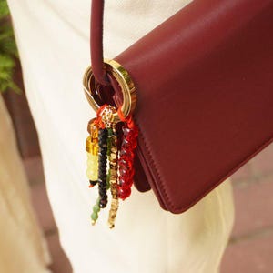 Charm keychain, Bag charm, Cute keychain, Vintage keychain, Beaded keychain, Purse charm, Purse accessories, Keychains for women