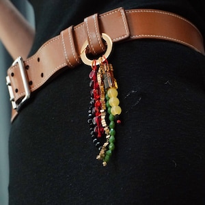 Crystal beaded bag charm, Crystal keychain, Purse charms, Bag charm, Handbag charms, Charm keychain, Handmade keychain, Custom keychain