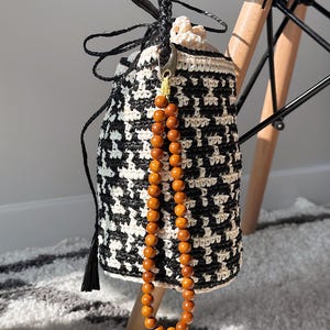 Beaded bag charm