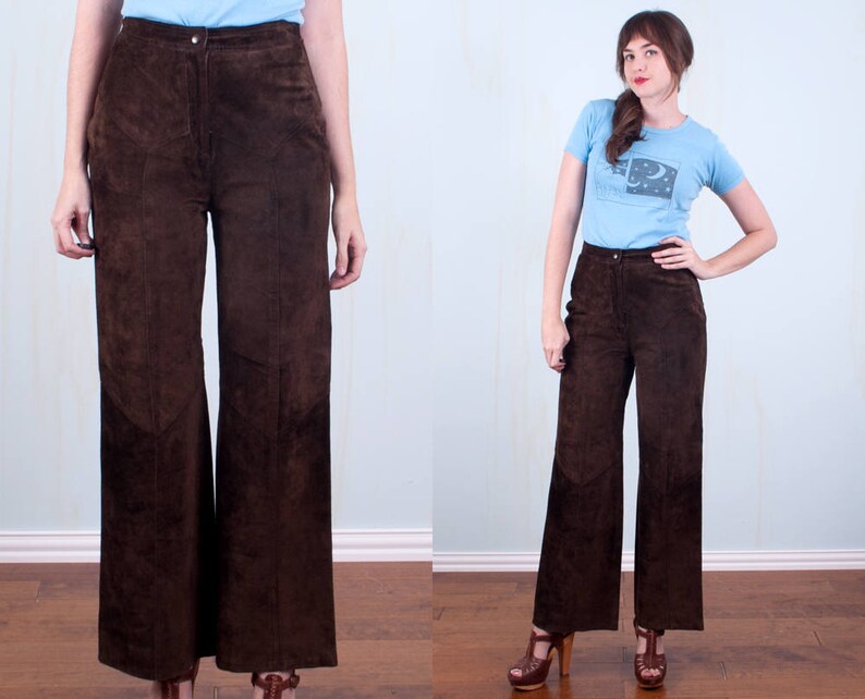 leather bell bottoms