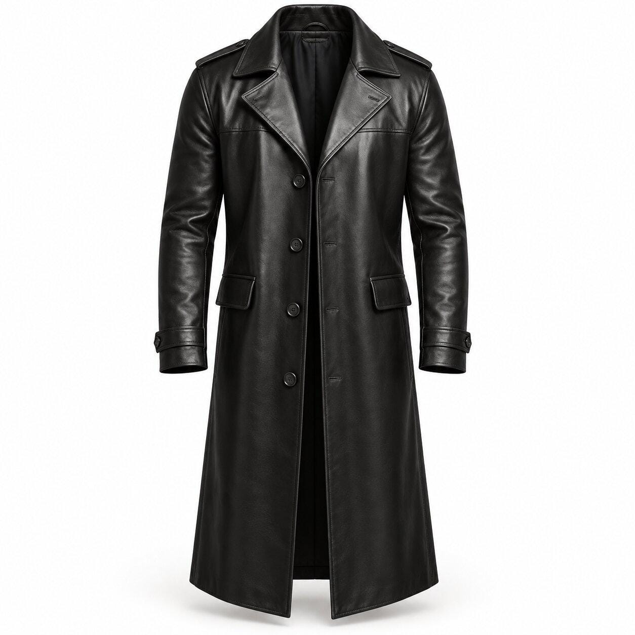 Leather duster coat - Etsy 日本