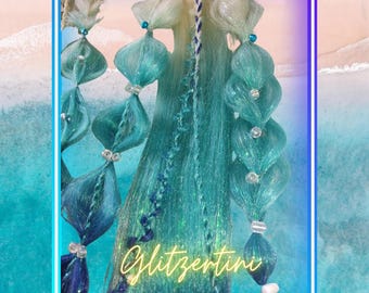 1x Zopf,handgeflochten,Kunsthaarteile,bubble braids, Ravezöpfe, Fantasiezöpfe,Partyhaare, eingeflochtene Accessoires,wiederverwendbar