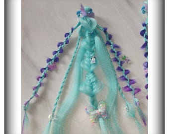 1x Minizopf,handgeflochten,Kunsthaarteile,bubble braids, Ravezöpfe, Fantasiezöpfe,Partyhaare, eingeflochtene Accessoires,wiederverwendbar