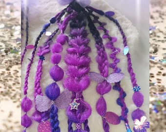 1x bubble braid/Zopf,handgeflochten,Kunsthaarteile, Ravezöpfe, Fantasiezöpfe,Partyhaare, eingeflochtene Accessoires,wiederverwendbar