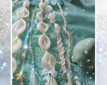 1x bubble braid Zopf,handgeflochten,Kunsthaarteile, Ravezöpfe, Fantasiezöpfe,Partyhaare, eingeflochtene Accessoires,wiederverwendbar