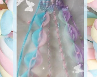 1x bubble braid/Zopf,handgeflochten,Kunsthaarteile, Ravezöpfe, Fantasiezöpfe,Partyhaare, eingeflochtene Accessoires,wiederverwendbar