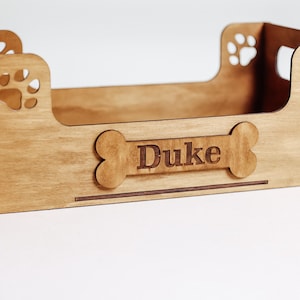 Personalized dog toy storage, Dog toy box wood, Pet toy storage, Dog toy basket with name, Dog toy crate, Pet toys basket image 17