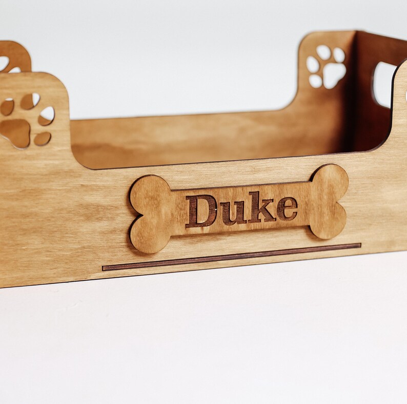 Personalized dog toy storage, Dog toy box wood, Pet toy storage, Dog toy basket with name, Dog toy crate, Pet toys basket image 17