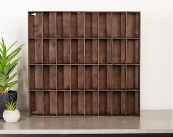Shot Glass Display Cabinet, Wooden Shot Glass Shelf & Organizer, Shot Glass Holder Rack, Bar Decor, Collector Gift, Drinkware Storage