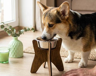 Dog bowl stand wood, Dog bowl stand big dog, Dog bowl feeder, Wooden dog bowl stand, Wooden dog bowl holder, Dog bowl stand single