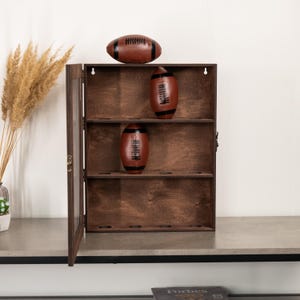 Clear Acrylic Rugby Ball Display Case With Risers (A004-BB