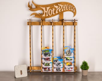 Vitrina para coches de juguete, estantería de pared personalizada para coches de juguete, organizador de almacenamiento para coches de juguete, soporte de pared para coches de juguete, garaje para coches de juguete, regalo para niños pequeños