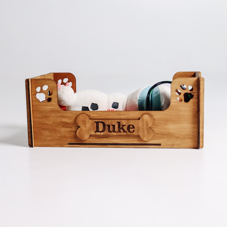 Personalized dog toy storage, Dog toy box wood, Pet toy storage, Dog toy basket with name, Dog toy crate, Pet toys basket image 10