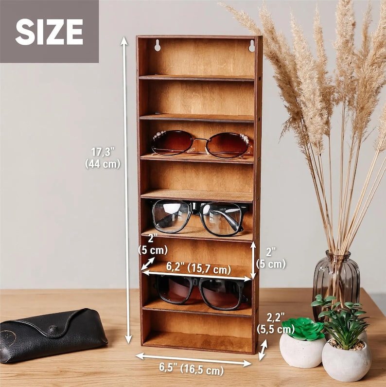 Sunglasses rack, Glasses holder stand, Wood glasses holder, Glasses holder wooden, Sunglasses display stand, Sunglass holder for wall image 3