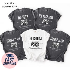 Comfort Colors® Personalized Bachelorette Party Shirt, The Groom and The Guys Party Shirt, Wedding Party Shirt, Groom's Friends