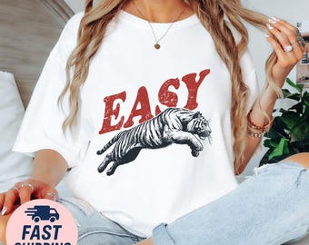 Easy Tiger Comfort Colors T-Shirt: Vintage Graphic Tee