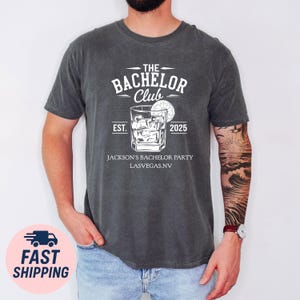 Personalized Bachelor Party Shirt,  Custom Groomsmen Tee,  The Bachelor Club Est. 2025  Shirt,  Groom Crew Gift, Comfort Colors®