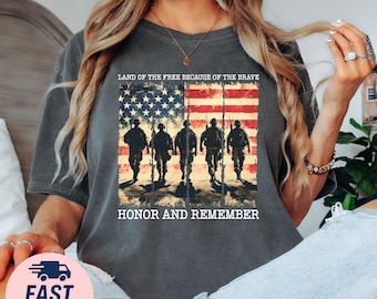 Chemise Memorial Day Comfort Colors : t-shirt drapeau américain patriotique