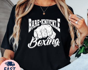 Bare Knuckle Boxing Shirt, Fighter Gym Tee, Boxing Lover Gift, Vintage Fight Club T-Shirt, MMA Street Style Top for Men