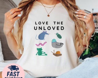 Love The Unloved Animals Graphic Tee: Eco-Friendly Wildlife Shirt