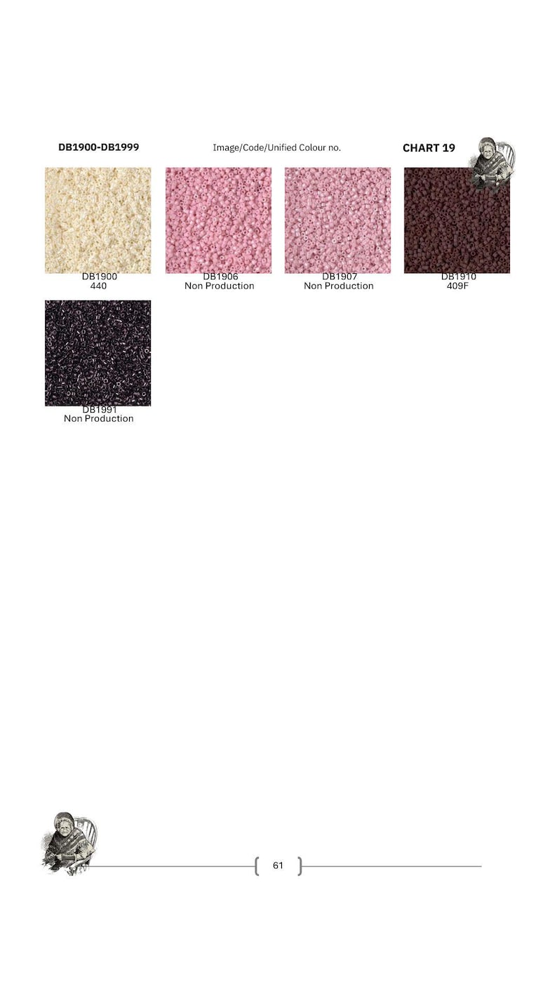 Miyuki Delica 11/0 Digital Color Catalog Real Images, Codes & Color