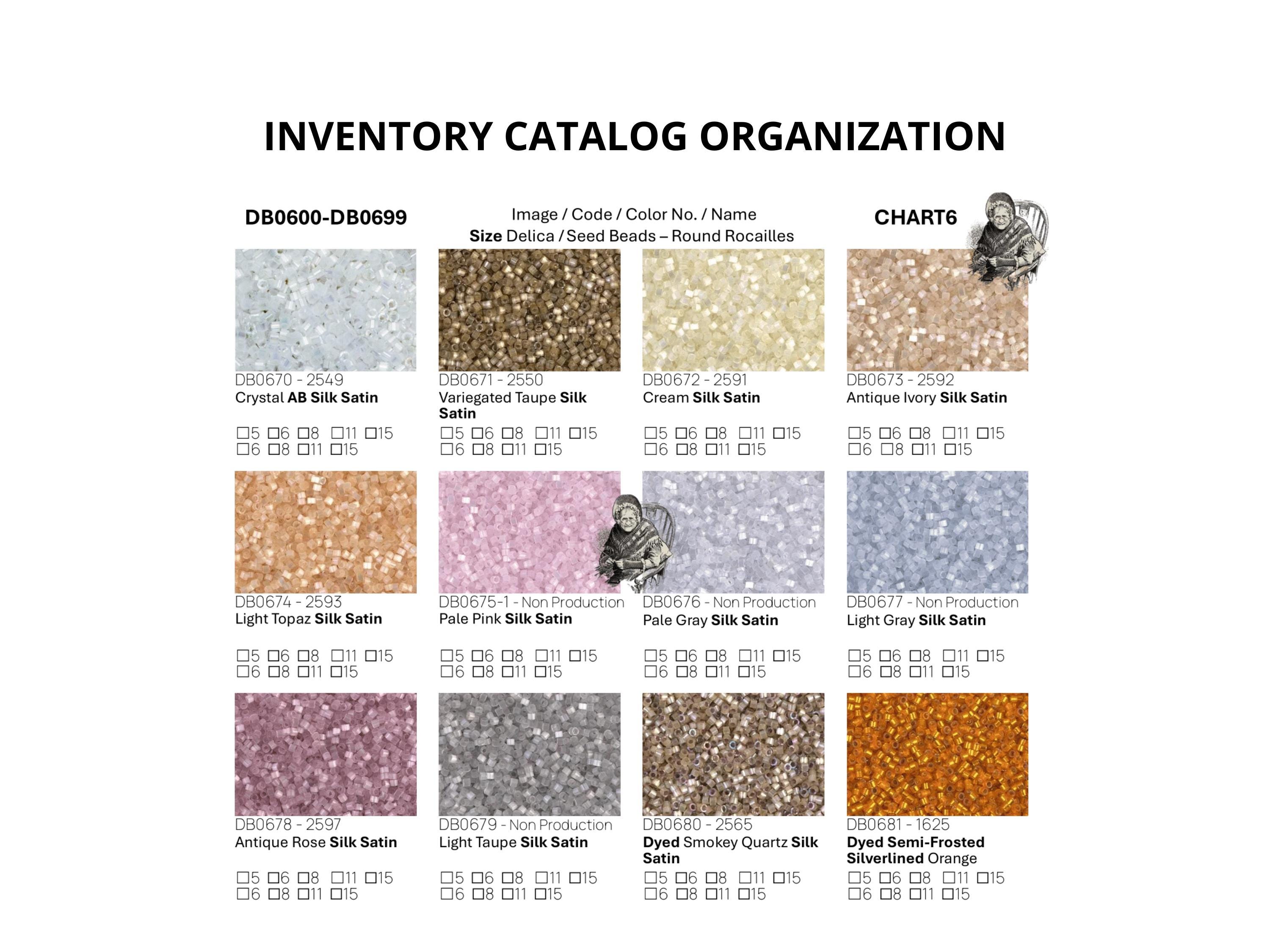 Inventory Catalog Miyuki Delica 11/0 & Seed Bead, PDF, DB0001